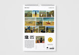 Calendar with artwork by Sidney Nolan on a white background