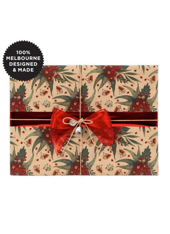 Wrapping Paper Roll - Xmas Cluster Kraft