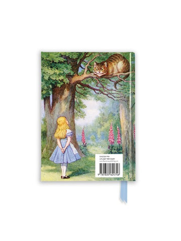 Notebook with illustration of a girl and a cat in a tree, on a white background