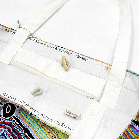 Inside Liddy Napanangka Walker canvas tote bag