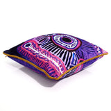 Decorative pillow with a colorful pattern on a white background