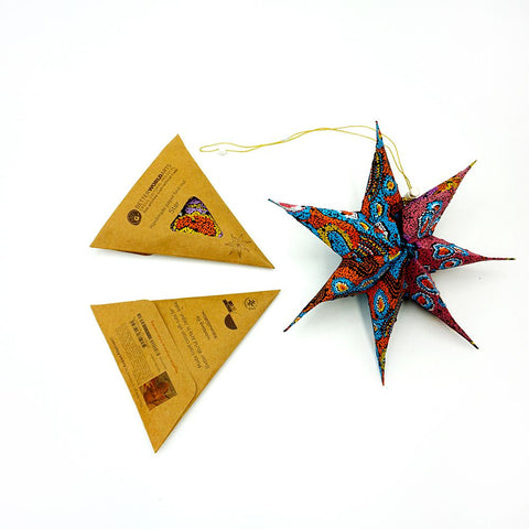 Better World Arts Handmade Paper Star - Andrea Mimpitja Adamson