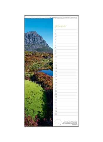 Wild Places Australia Slimline Perpetual Birthday Calendar - month