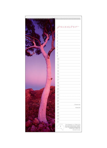 Wild Places Australia Slimline Perpetual Birthday Calendar - month