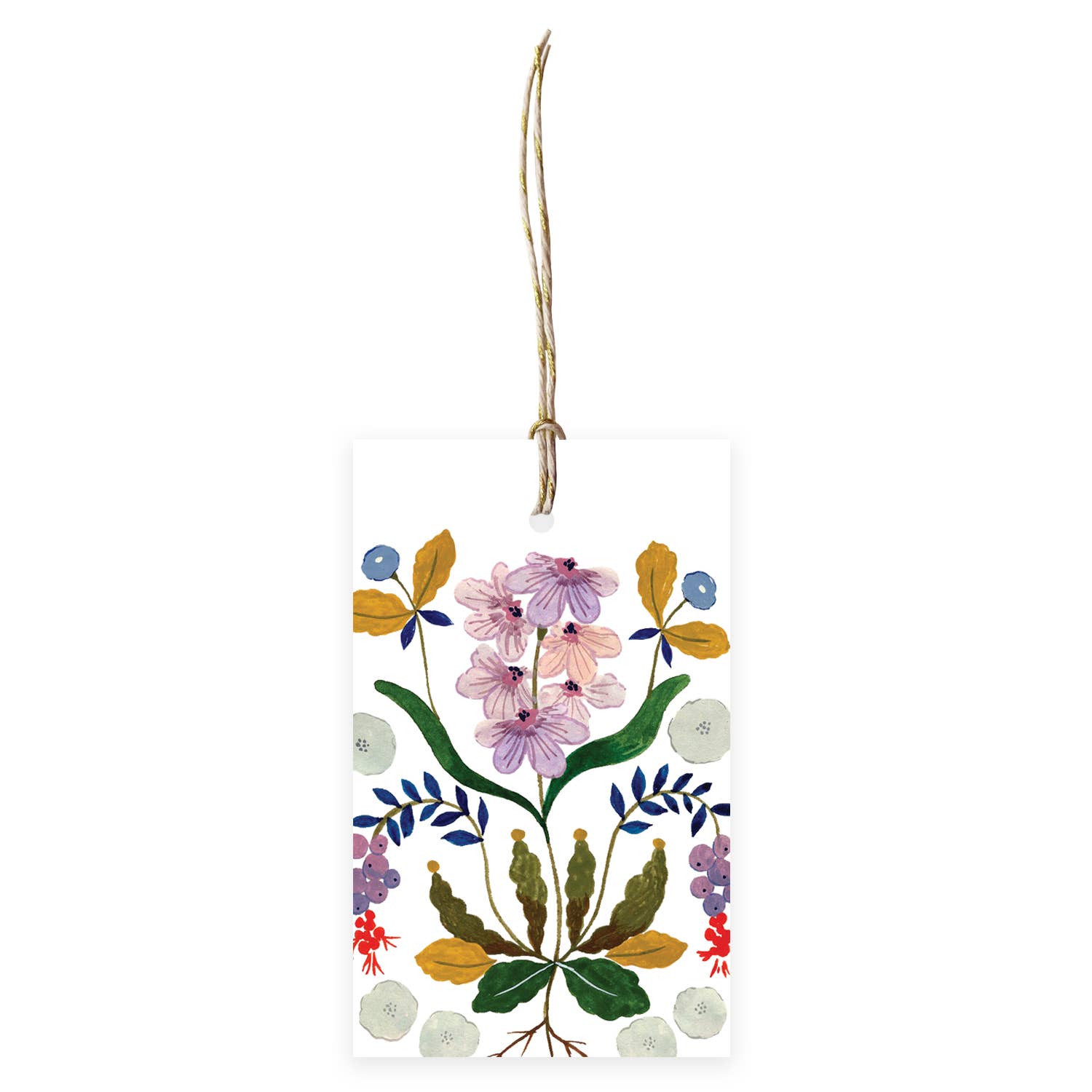 Flora Waycott - Purple Flowers Gift Tags set of 6