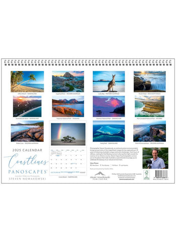 Coastlines Panoscapes Wall Calendar 2025 - back cover