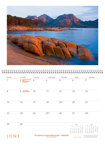 Coastlines Panoscapes Wall Calendar 2025 - month