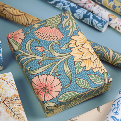 Double Bough wrapping paper by William Morris from the V and A Museum of London.