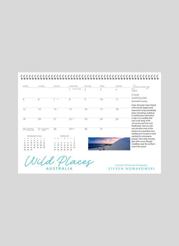 Wild Places Australia Desk Calendar 2025 - month view 2