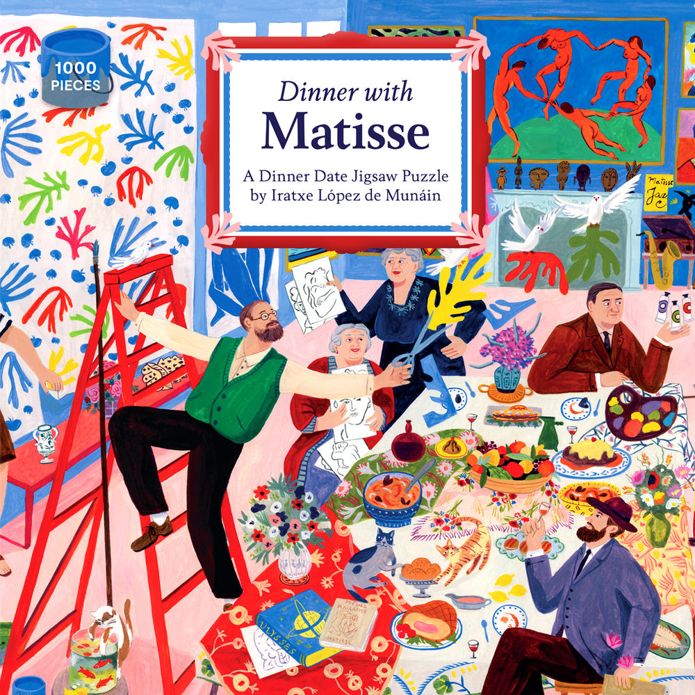Cover of jigsaw puzzle box for Dinner with Matisse