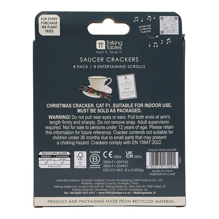 Back cover Plastic Free Saucer Crackers - Partridge