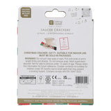 Mini Saucer crackers. Green and red Nutcracker - back cover.