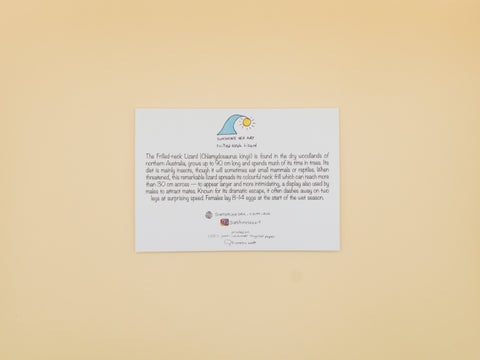 Sunshine Sea Art Card - Frilled Neck Lizard