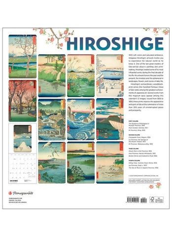 Hiroshige Wall Calendar 2025 - back
