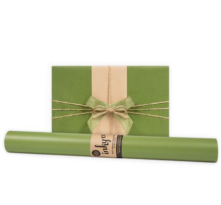 Forest Green Kraft paper Christmas wrapping paper in a 5m roll.