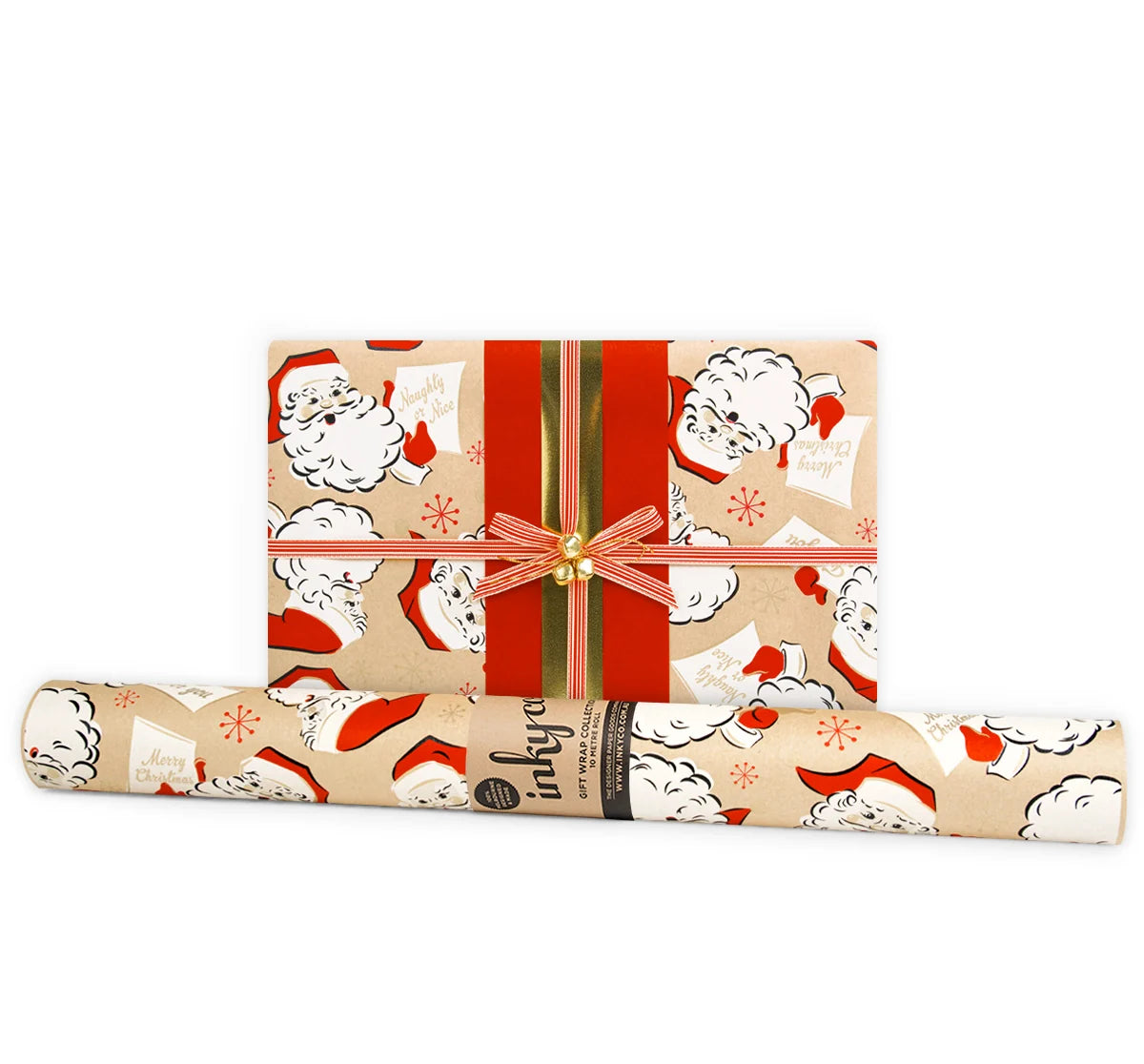 Wrapping Paper Roll - Retro Santa
