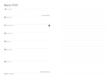 Calendar for March 2026 with a minimal design.