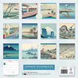 Japanese Woodblocks calendar 2027 with illustrations of landscapes and scenes.