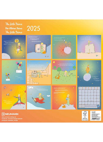 The Little Prince Wall Calendar 2025 - back