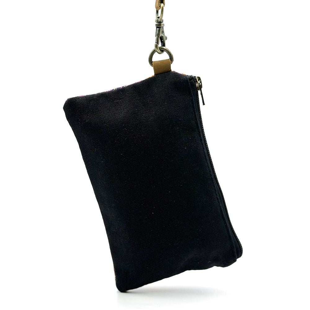 Back of a small purse produced by Better World Arts and based on artwork by Julie Woods.