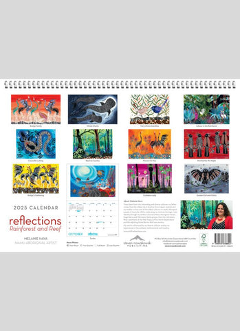 Reflections - Rainforest & Reef Melanie Hava Wall Calendar 2025 - back cover