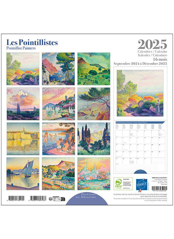 Pointillism Wall Calendar 2025