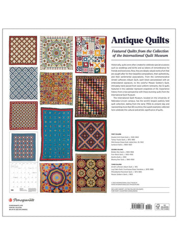 Antique Quilts Wall Calendar 2025 - back