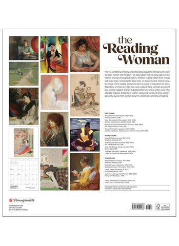 The Reading Woman Wall Calendar 2025 - back
