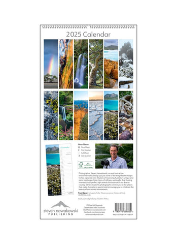 Wild Places Australia Slimline Mini Wall Calendar 2025 - back