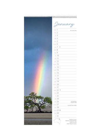 Wild Places Australia Slimline Mini Wall Calendar 2025 - month