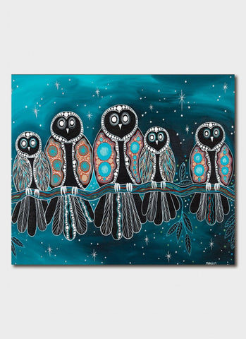 Melanie Hava Art Card - Sootee Owls