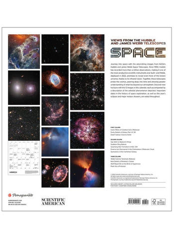 Space: Views for the Hubble Telescope Wall Calendar 2025 - back