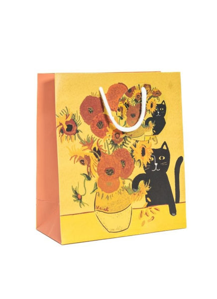 Niaski Gift Bag - Van Gogh Sunflower Cat - Medium – Paper Parrot