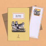 Cover of Instead of a Card - Ten Poems about Cats with envelope and bookmark.