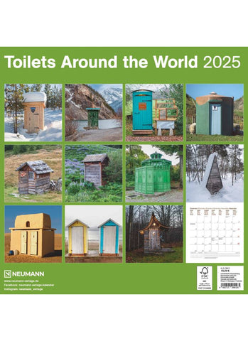 Toilets Around the World Wall Calendar 2025 - back