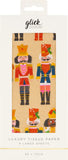 A pack of Glick tissue wrapping paper in a nutcracker design on kraft colour paper.