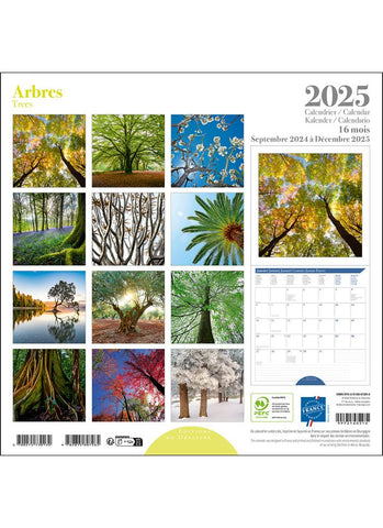 Trees Wall Calendar 2025 - back