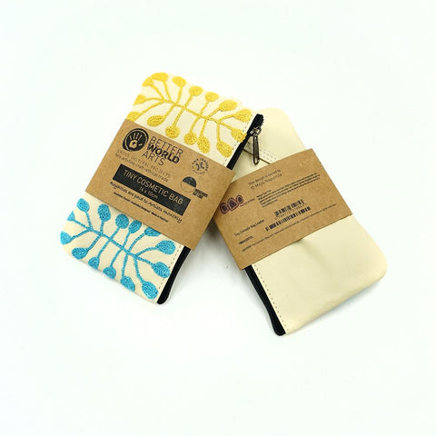 Two eco-friendly products with floral designs on a white background