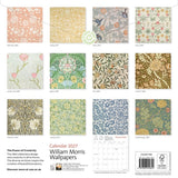 Calendar 2027 featuring William Morris wallpapers with various patterns.