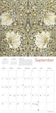 Calendar with floral design and September text