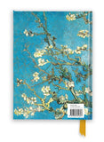 Notebook with Van Gogh 'Almond Blossom' design on a blue background