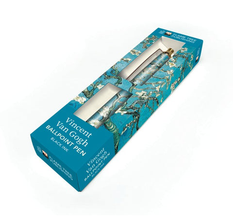 Vincent Van Gogh ballpoint pen in a blue box with floral design