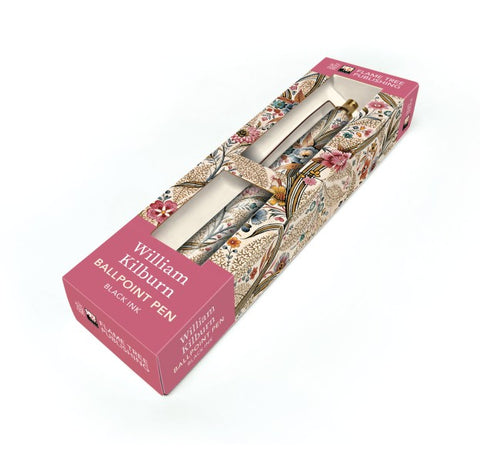 William Kilburn ballpoint pen in a decorative box with floral design