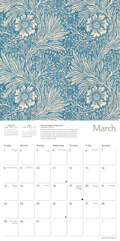 William Morris Gallery Wall Calendar 2026