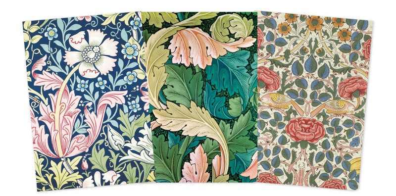 Two floral patterned fabric swatches on a white background