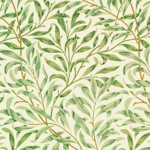 Willow Bough wallpaper, by William Morris, from the world's most prestigious museum, the V & A of London - close up