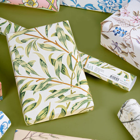 Willow Bough wallpaper, by William Morris, from the world's most prestigious museum, the V & A of London - wrapped