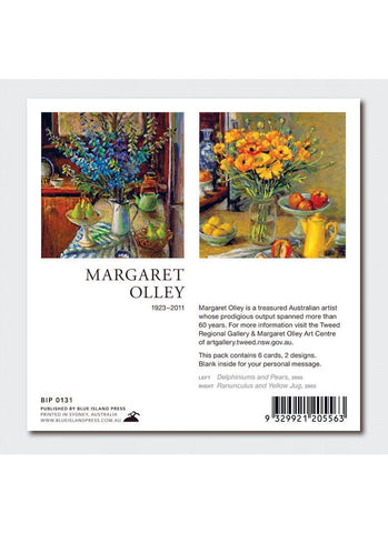 Margaret Olley Card Pack - Delphiniums & Ranunculus