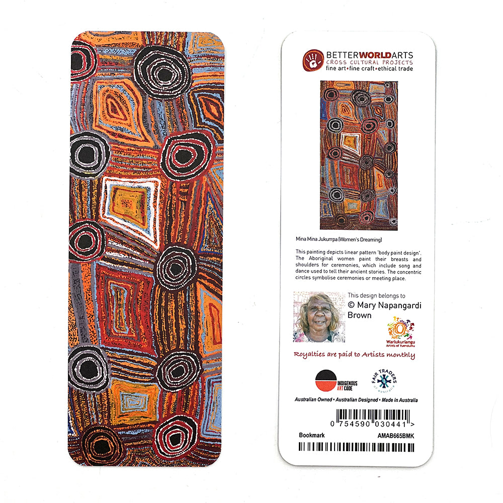 BWA Bookmark - Mary Napangardi Brown - Mina Mina Jukurrpa