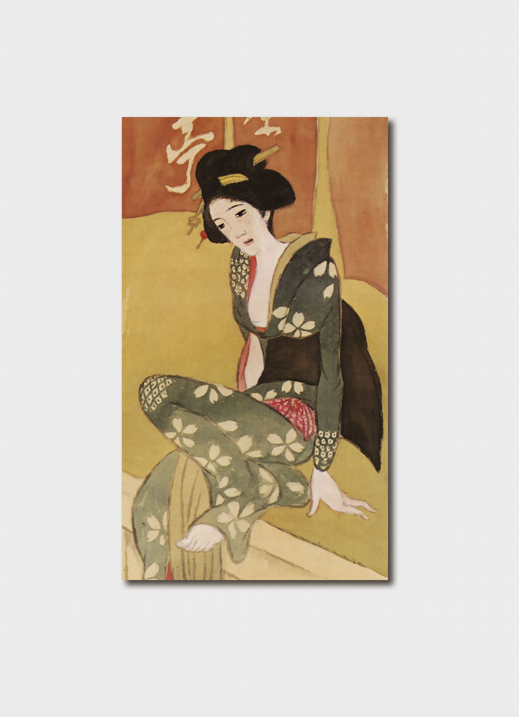 Takehisa Yumeji art card - Geisha